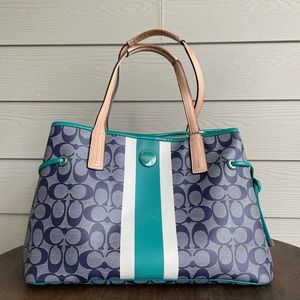 Coach Signature Stripe PVC Carryall
